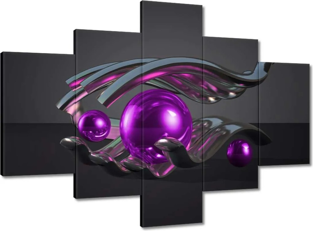 Vászonkép 100x70 Lila gömbök