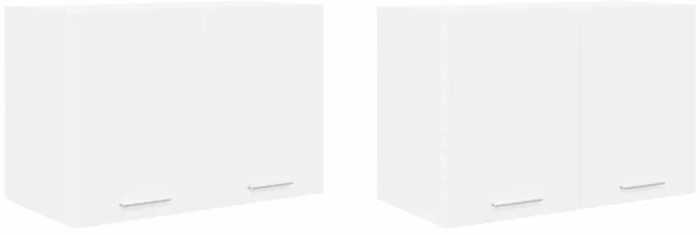 Függő szekrény ajtóval Riga 2 pcs Fehér 60 x 31 x 40 cm Faanyag