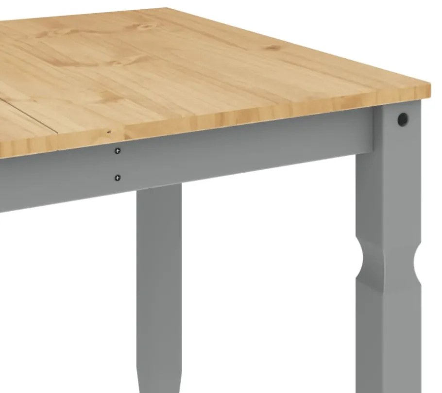 Corona szürke tömör fenyőfa ebédlőasztal 160 x 80 x 75 cm