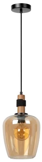 Lucide 45408/22/62 - Csillár zsinóron ILONA 1xE27/40W/230V átm. 22 cm fekete/bézs