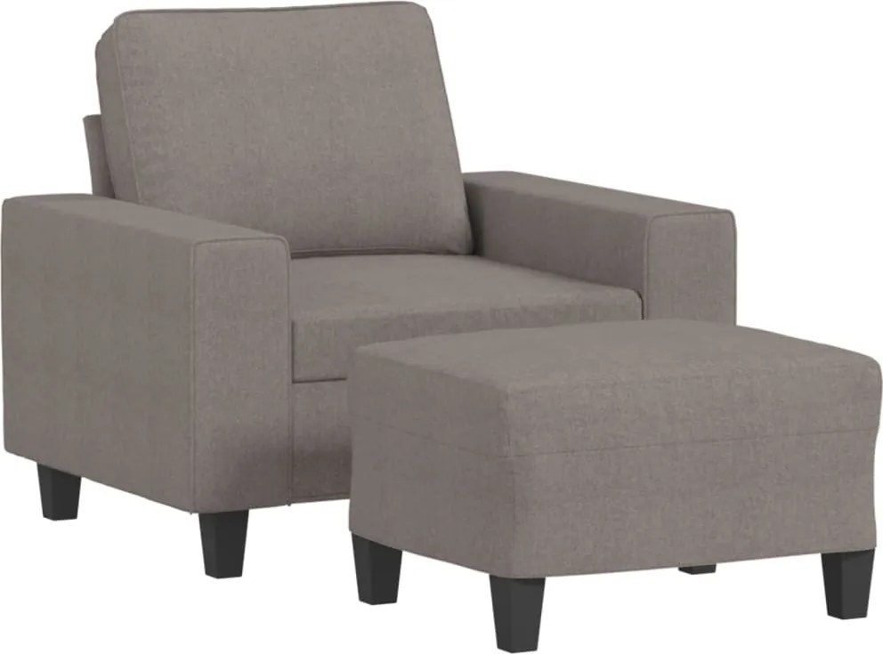 vidaXL tópszínű szövet kanapéfotel lábtartóval 60 cm