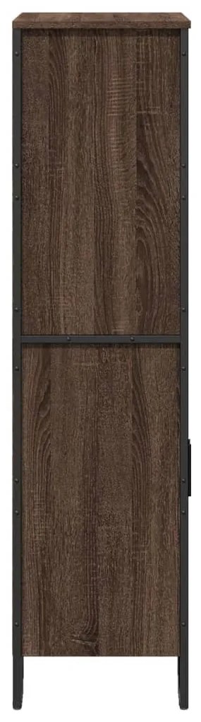 barna tölgy színű szerelt fa magasszekrény 79,5x35,5x137,5 cm