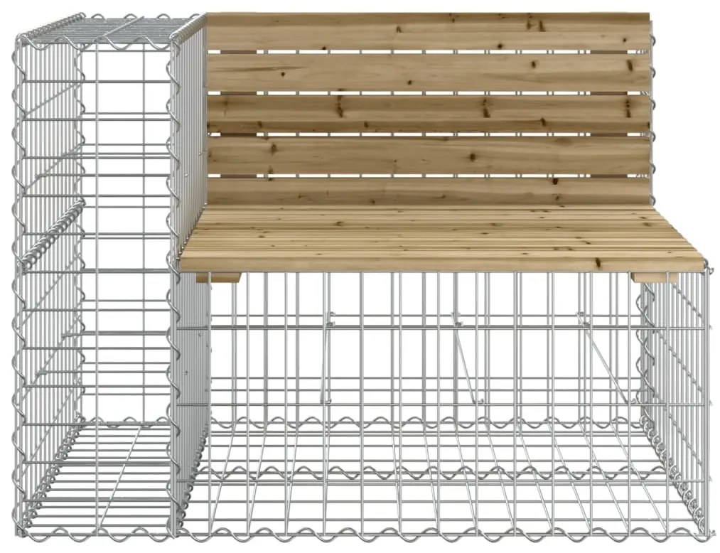 tömör impregnált fenyőfa gabion kerti pad 287 x 71 x 65,5 cm