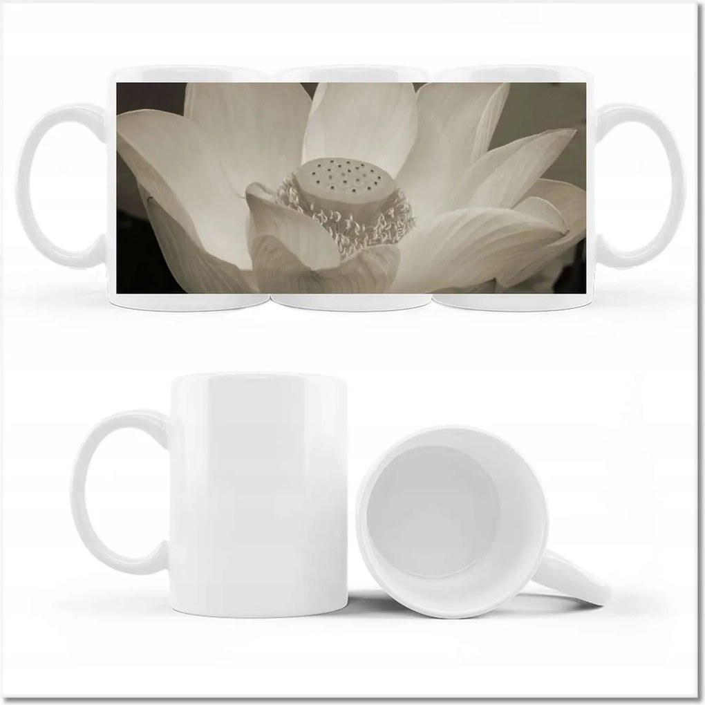 Lótusz mintás bögre Lótuszvirág