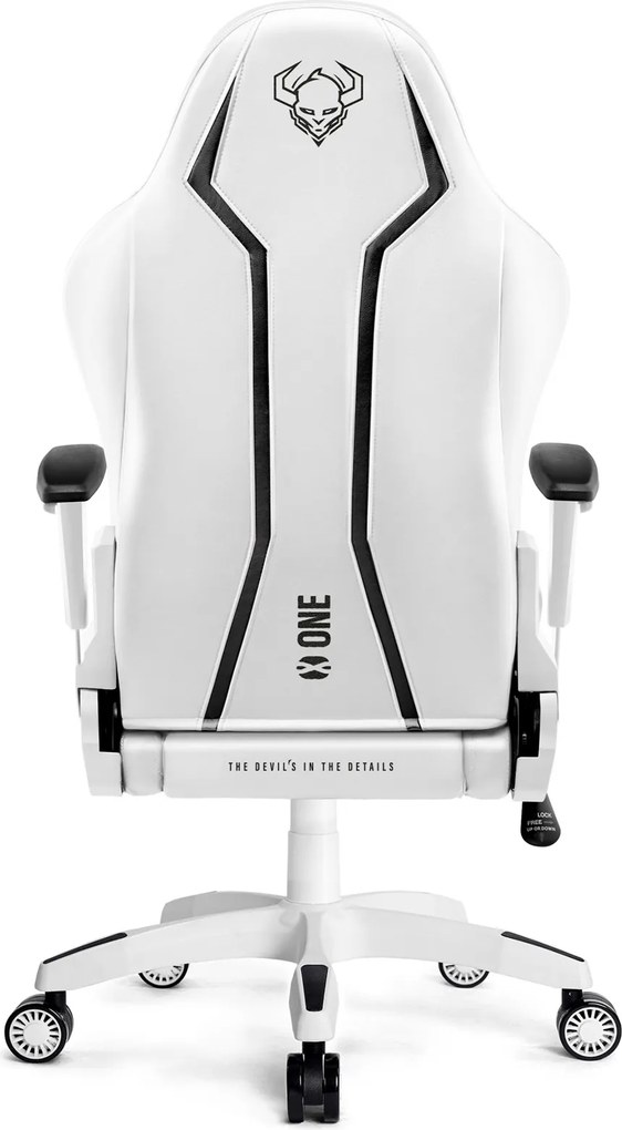 Gamer szék műbőr Small Size, fehér-fekete: Diablo X-One 2.0
