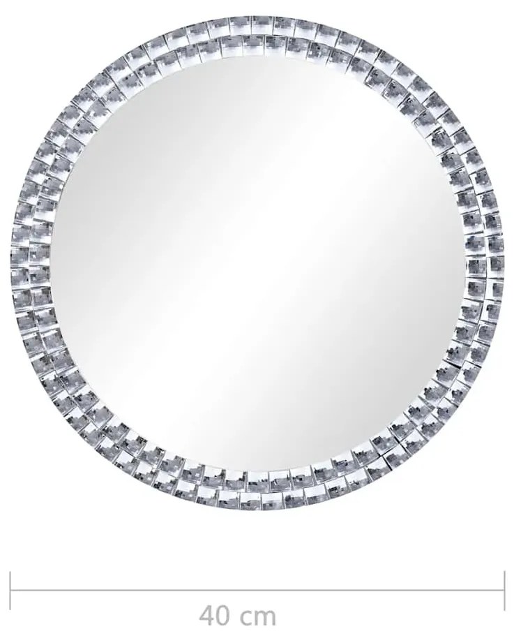 edzett üveg falitükör 40 cm