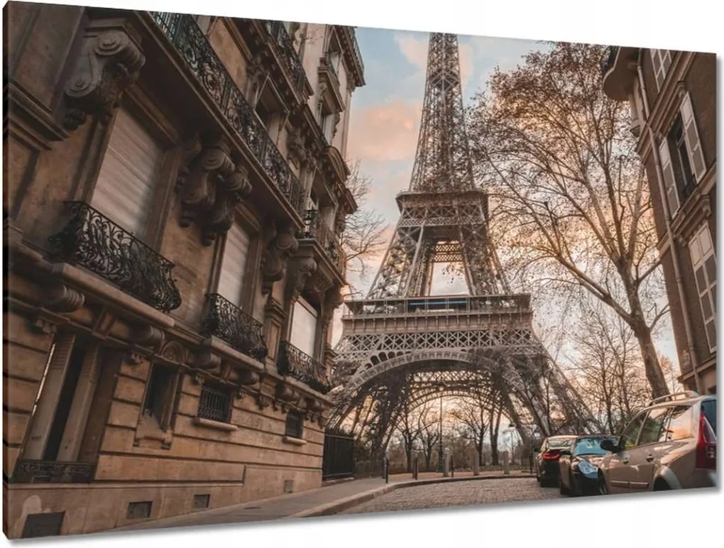 Festmények 120x80 Eiffel-torony Párizs utca