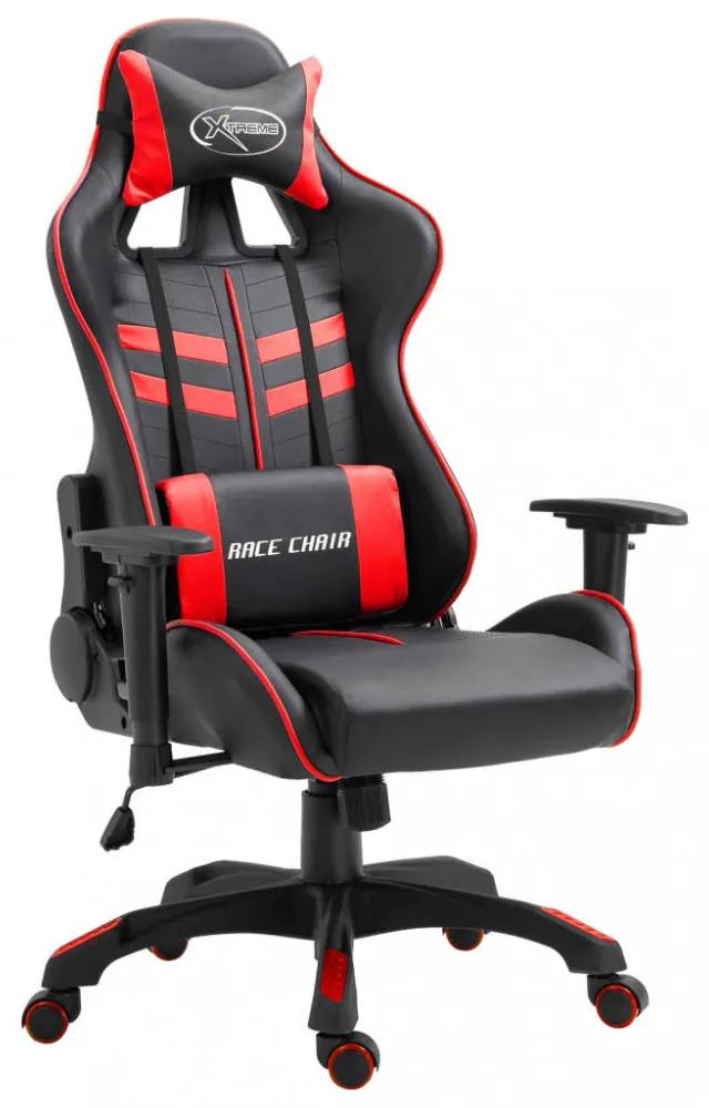 Piros pu gamer szék