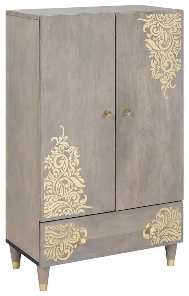 Magasfiú Szürke és Arany 60 x 33.5 x 100 cm Tömör mangófa