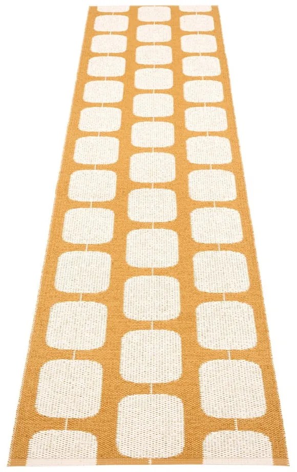 Okkersárga-krémszínű kültéri-beltéri futószőnyeg 70x300 cm Sten Ochre – Pappelina