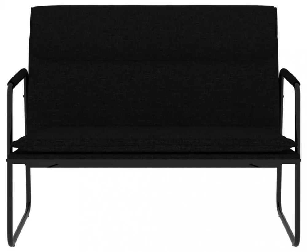 vidaXL fekete szövet pad 100 x 64 x 80 cm