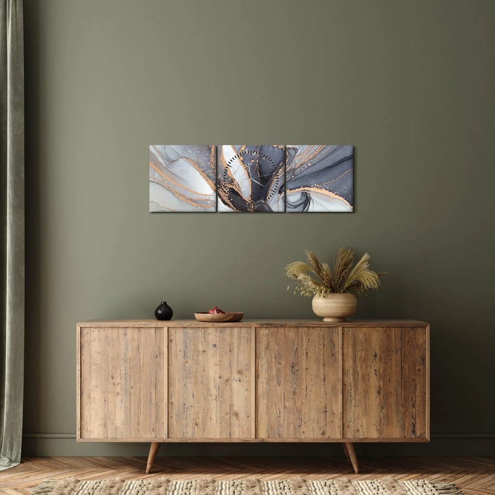 Kép - Szürke márvány (órával) (90x30 cm)
