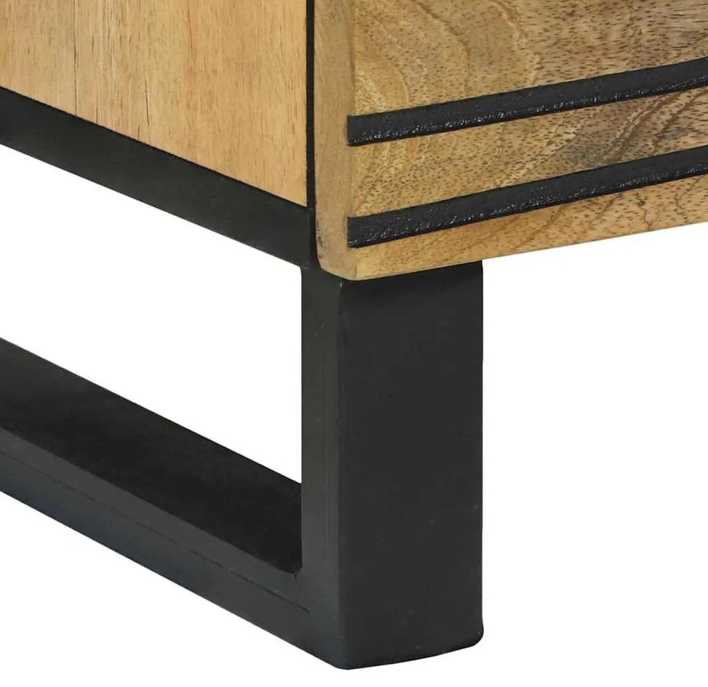 Oldalszekrények 2 pcs Barna 60 x 33.5 x 75 cm tömör mangófa