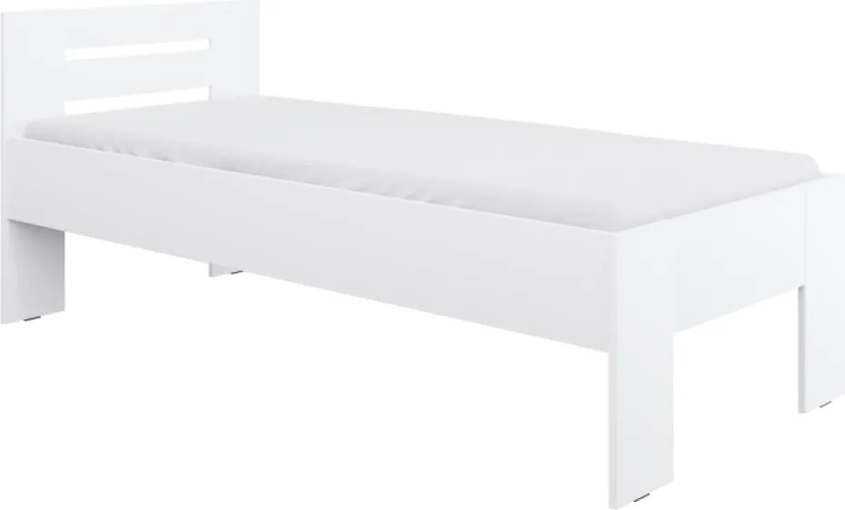Ágy, 90x200, fehér, BASIS