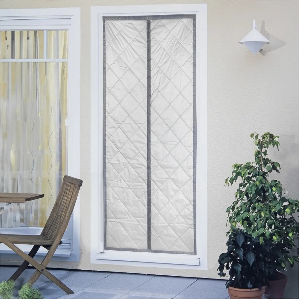 Szürke-ezüstszínű termo függöny ajtóra 80x200 cm – Maximex