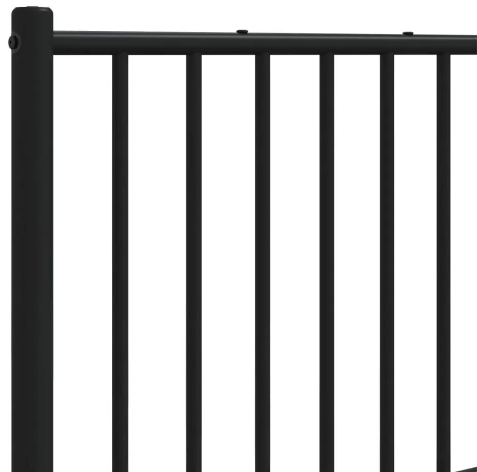 fekete fém fejtámla 193 cm