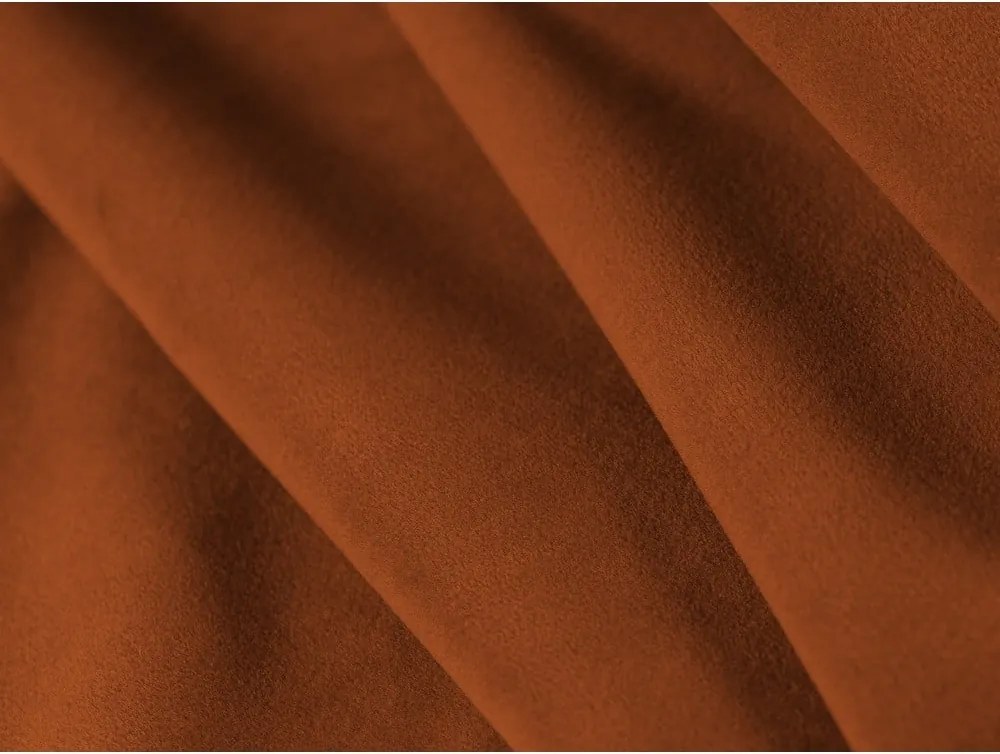 Terrakotta színű bársony kinyitható kanapé 206 cm Kemi – Cosmopolitan Design