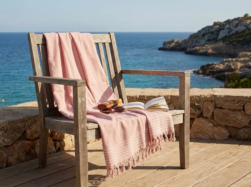 Fürdőlepedő WALRA rózsaszín 90 x 180 cm, 100% pamut