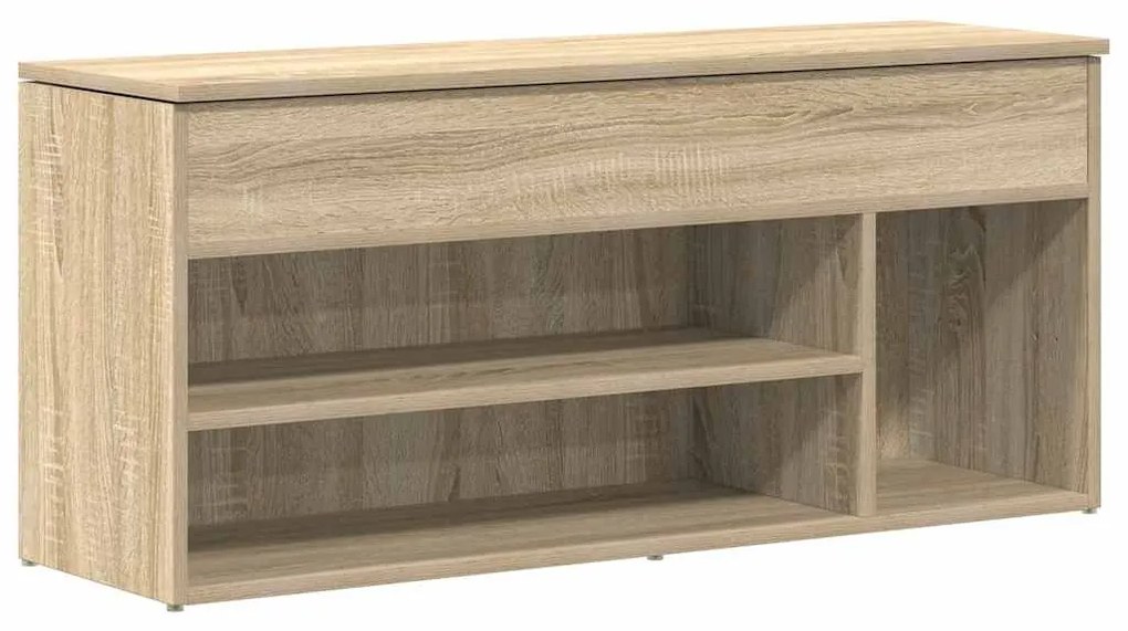 sonoma tölgy színű szerelt fa cipőpolc 102x30,5x45 cm