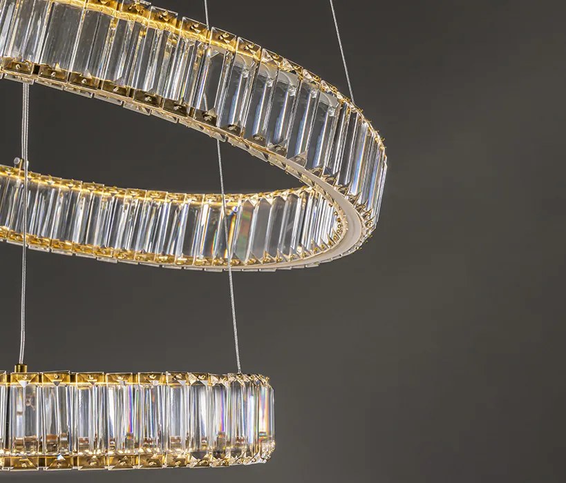 NOVA LUCE 9333077 AURELIA Kristály Függesztett Lámpa LED IP20