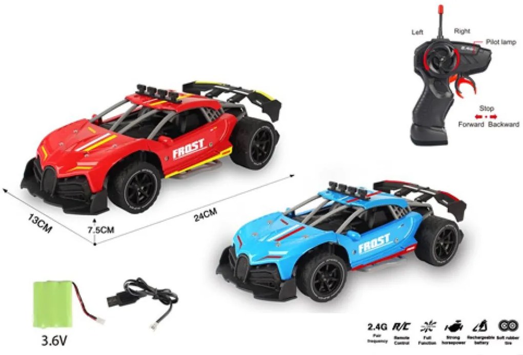 RC Versenyautó Racing Bugatti Távirányítós 22 cm Akkus Jó Áron