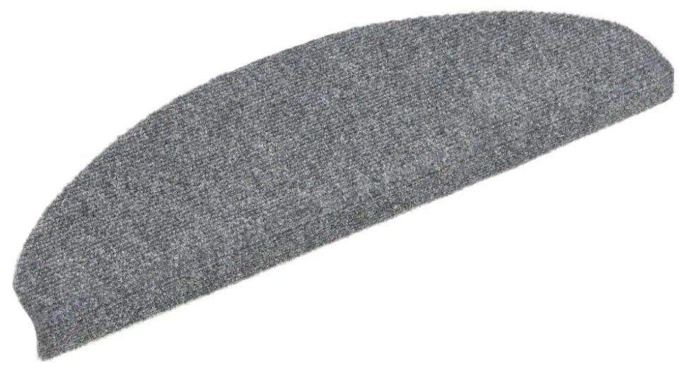 15 db világosszürke öntapadós lépcsőszőnyeg 65x21x4 cm