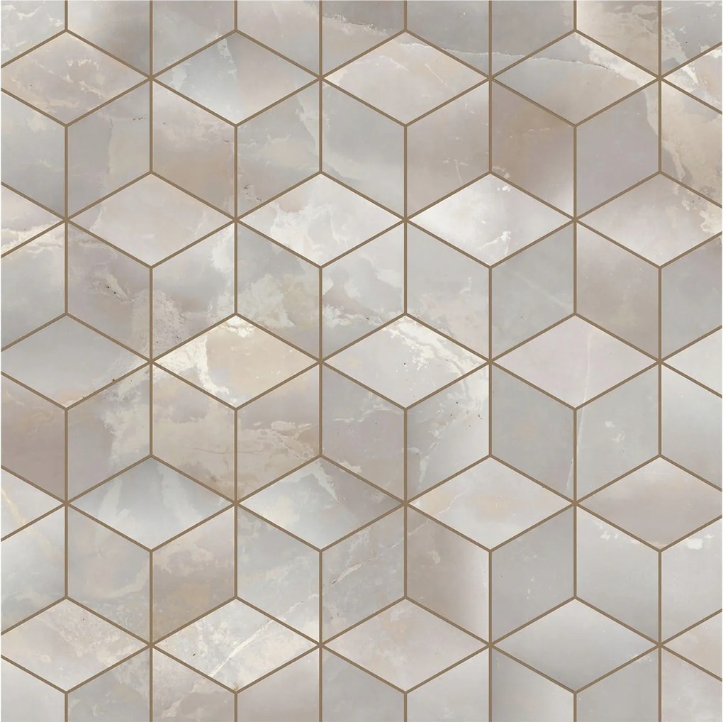 Fotótapéta Flizelin az Otthon szobájába 3D geometrikus mozaik 250x250