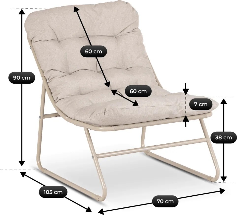 Kerti bútor szett bézs színben – MEGARA
