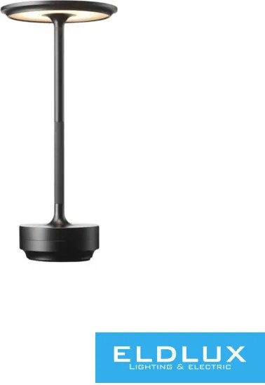 UNIVERSO Tölthető asztali lámpa DC:5V 2000mAh 3w 130lm CCT D130x275mm IP20 Fekete