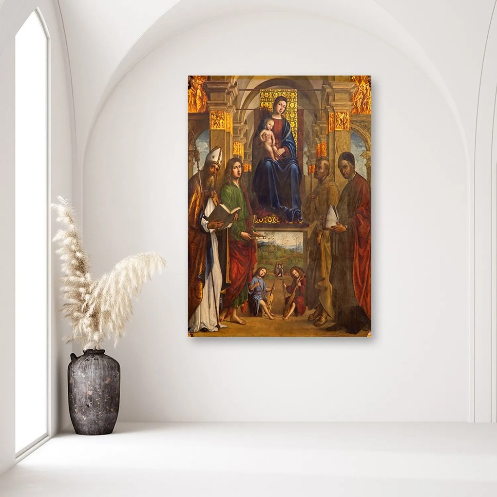 Gario Vászonkép Madonna és szentek Bolognai Méret: 80 x 120 cm