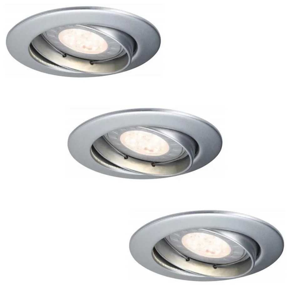 Paulmann 92516 - 3x LED GU10/3,5W für Badezimmer, 230V Einbaustrahler Set