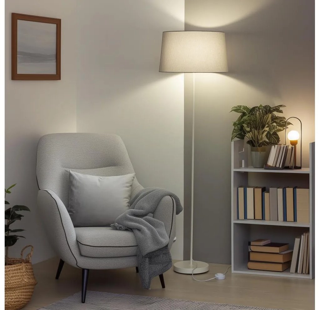 Brilagi - LED állólámpa CERIA 1xE27/40W/230V átm. 45 cm szürke/fehér