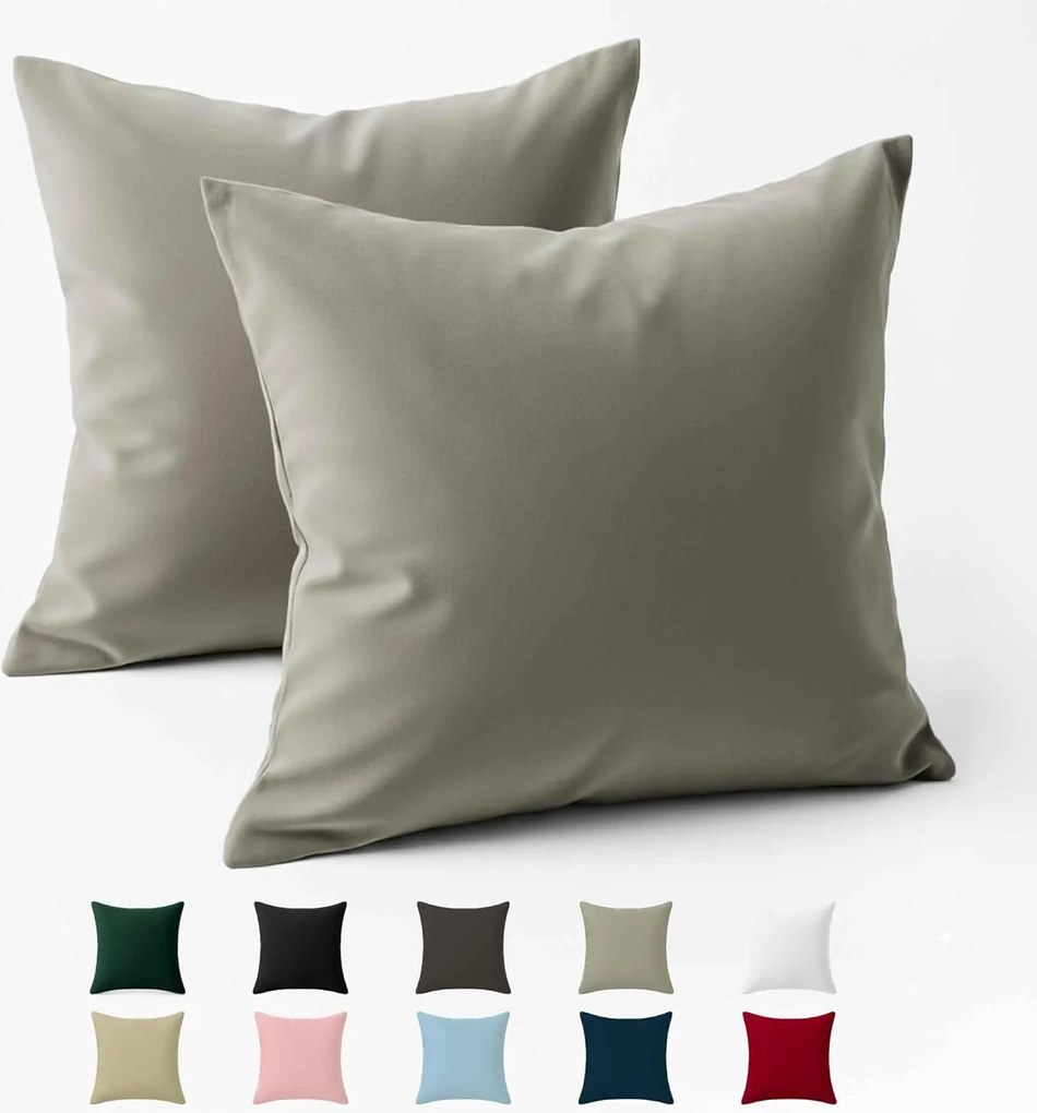 Dreamzie párnahuzat Erősített Pamut világosszürke 50x50 cm 2 db-os szett