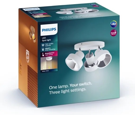 Philips 50603/31/P0 - LED Spotlámpa BUKKO 3xLED/4,5W/230V