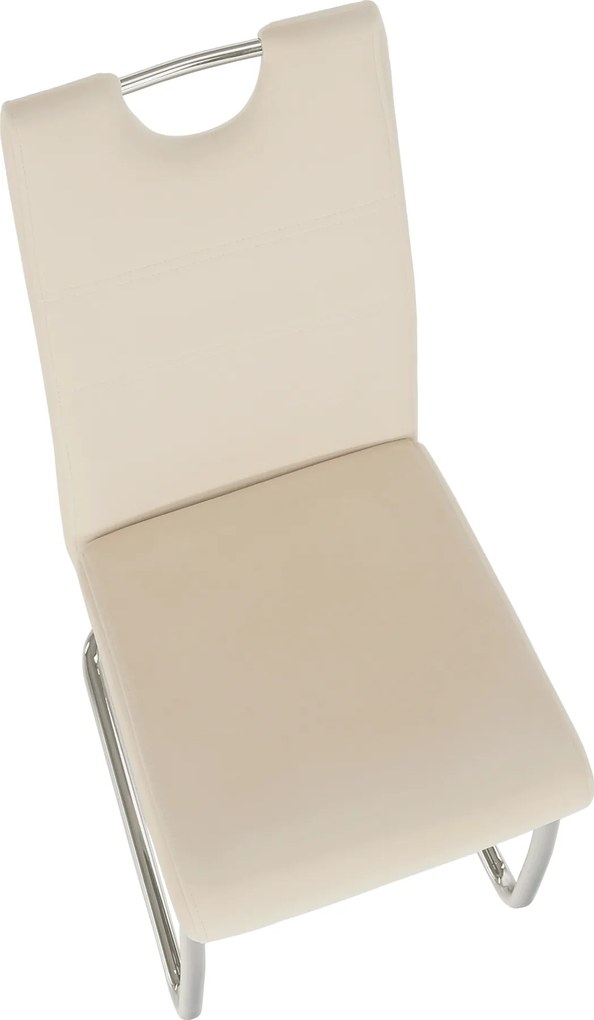 Étkezőszék, bézs Dulux Velvet szövet/világos varrás, ABIRA NEW