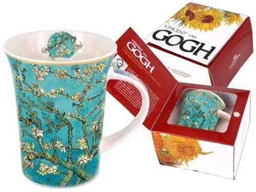Porcelánbögre Van Gogh dobozban,350ml,Van Gogh:Mandulavirágzás