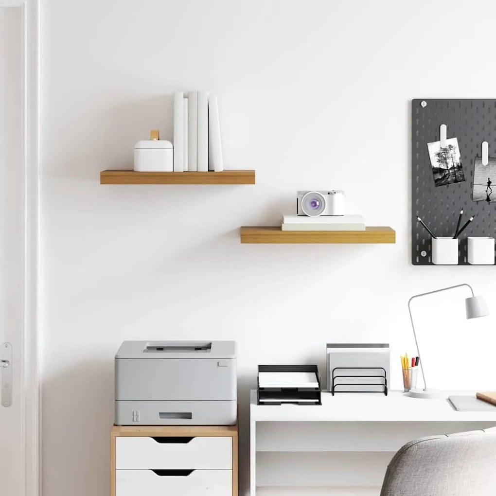 Falpolc Falra szerelhető 2 pcs Bézs 50 x 23 x 4 cm Faanyag