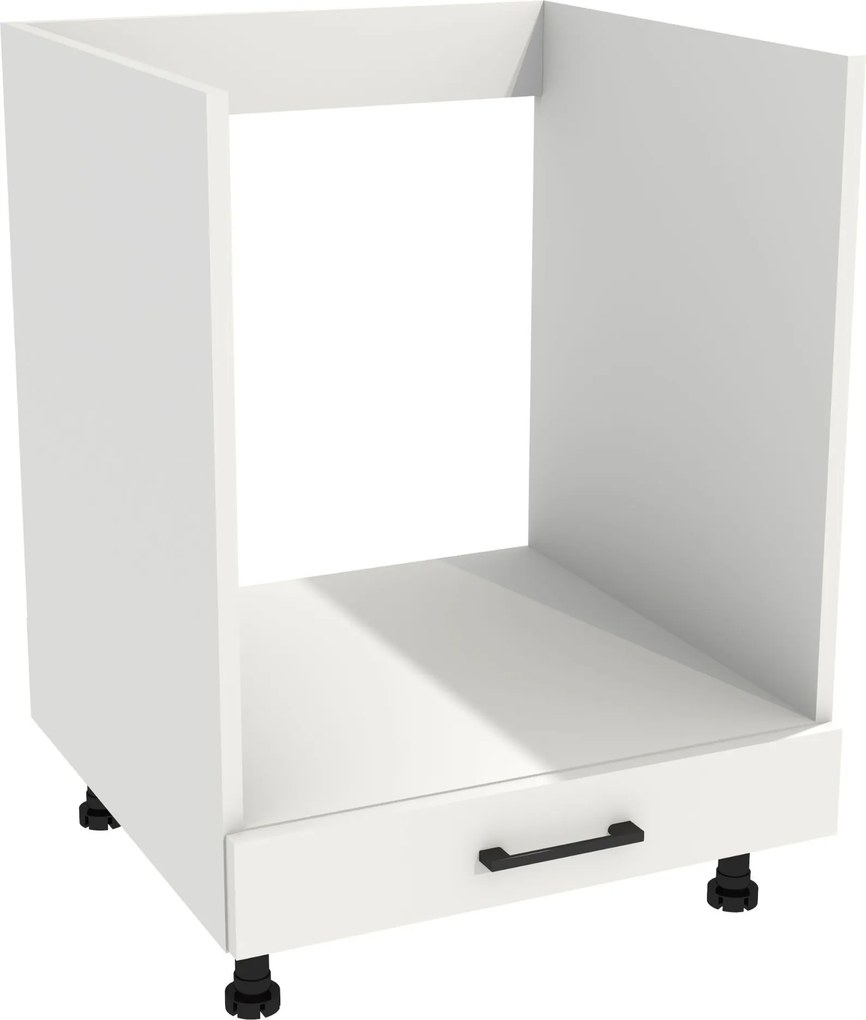 Alsó konyhaszekrény sütő alá 60 Capri korpusz fehér front fehér matt