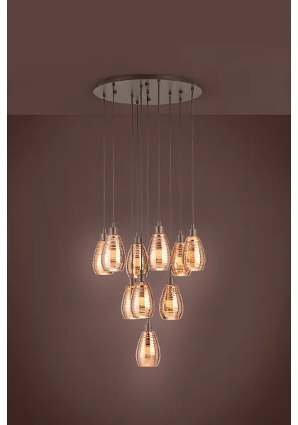 Eglo 39509 - Csillár zsinóron SIRACUSA 10xE27/60W/230V