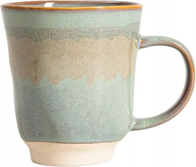 Kaslo bögre kék bézs csíkkal 0,4 l Homla