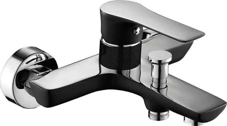 Kádtöltő Csaptelep Fali Fekete Króm Raila