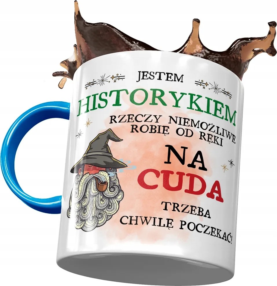 Kék Bögre Történésznek Csodák Ajándék Nyomtatott Fotóval