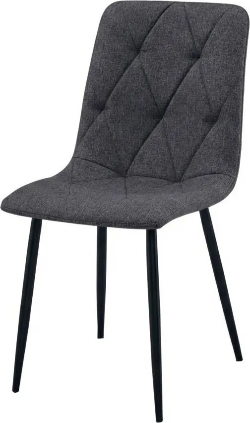 Sötétszürke LIBRA STONE GREY szék fekete lábakkal