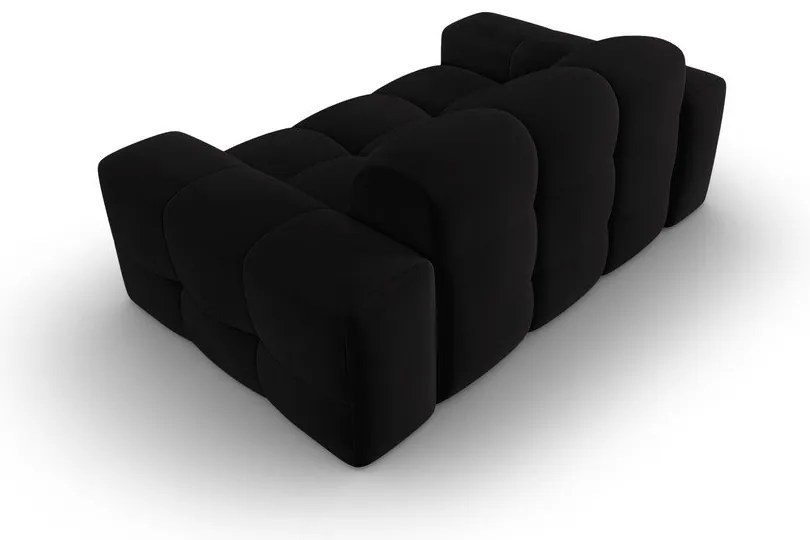 Fekete bársony kanapé 156 cm Kendal – Micadoni Home