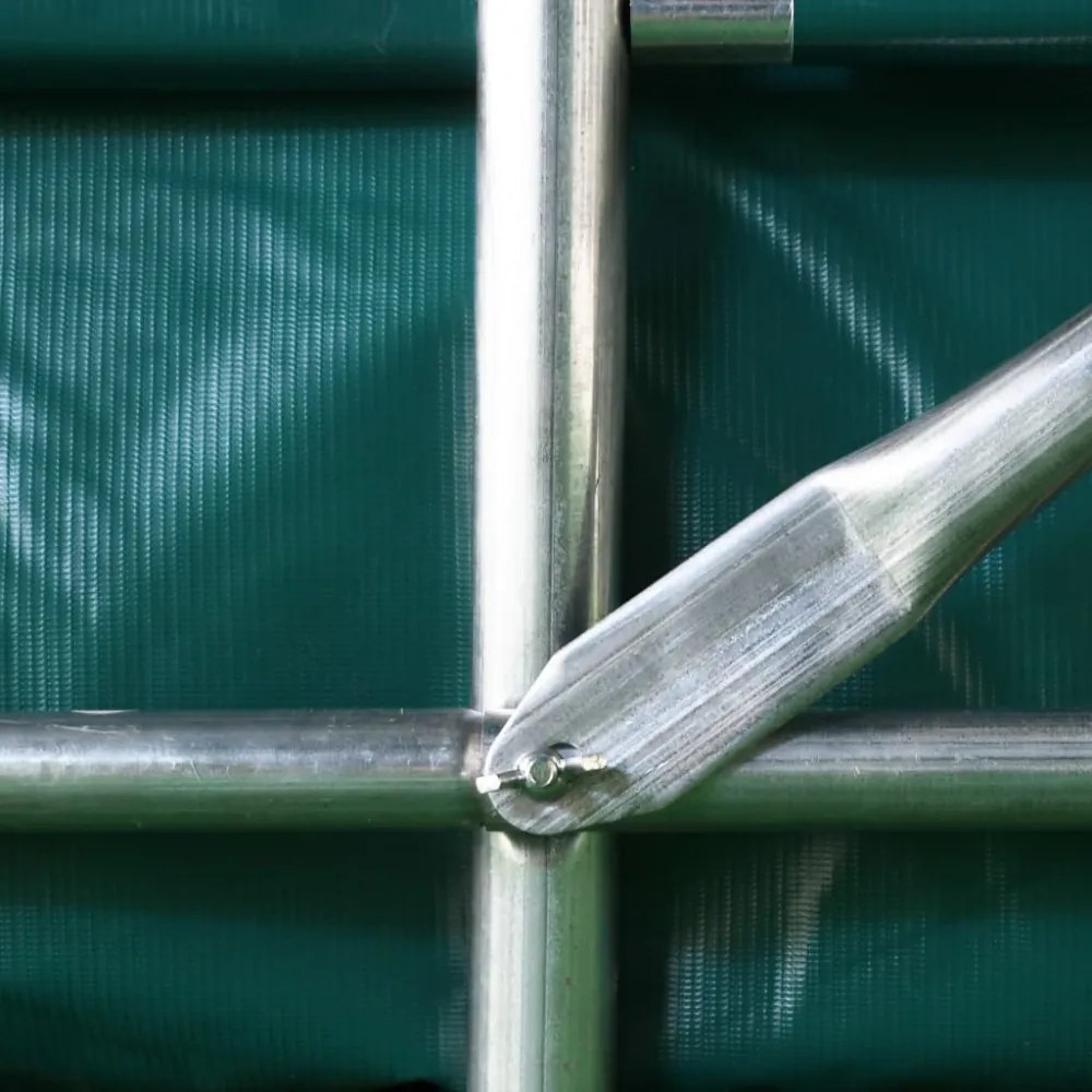 zöld PVC sátorgarázs 2,4 x 2,4 m