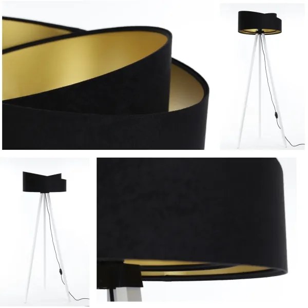 Állólámpa GALAXY 1xE27/60W/230V fekete/fehér