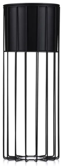 Fém virágcserép LOFT 55x20 cm fekete