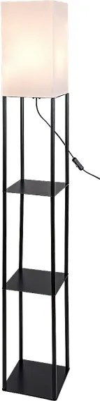 Brilagi - GRADUS polcos állólámpa, 1xE27/40W/230V, 150 cm, fekete/fehér