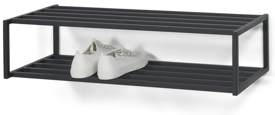 Fekete fém függő cipőtartó 78x20,5x30,5 cm School – Spinder Design