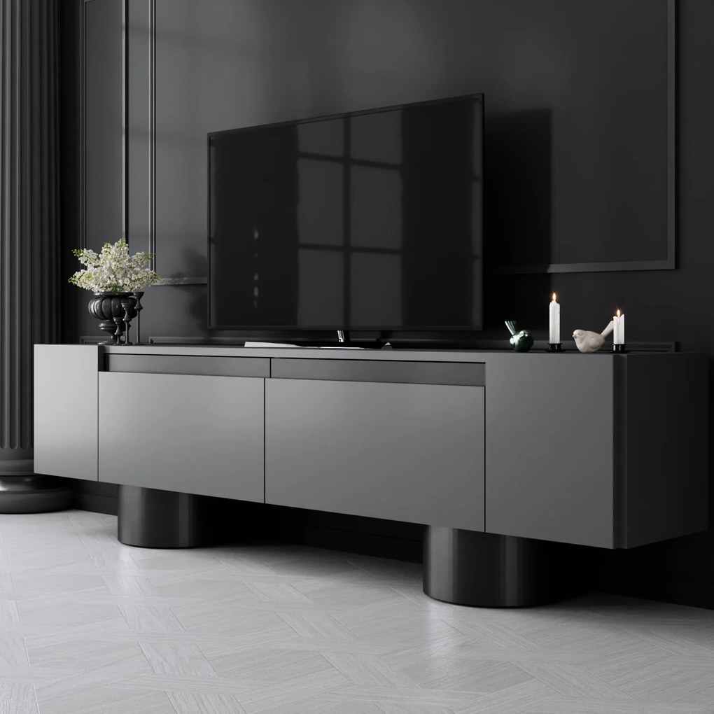 TV szekrény Bohem - Anthracite, Black